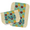 Pineapples and Coconuts Two Rectangle Burp Cloths - Open & Folded