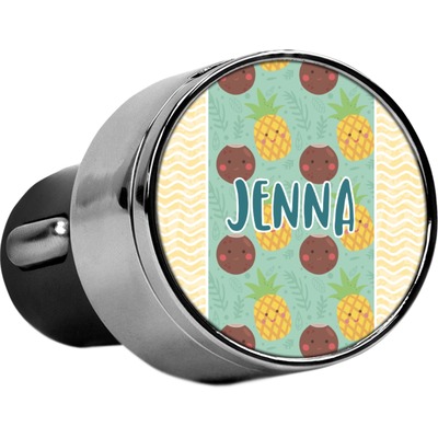 Pineapples and Coconuts USB Car Charger (Personalized)