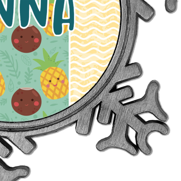 Pineapples and Coconuts Vintage Snowflake - Detail