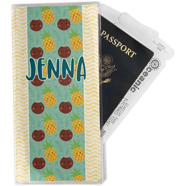 Custom Pineapples and Coconuts Travel Document Holder
