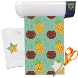 Pineapples and Coconuts Heat Transfer Vinyl Sheet (12"x18")