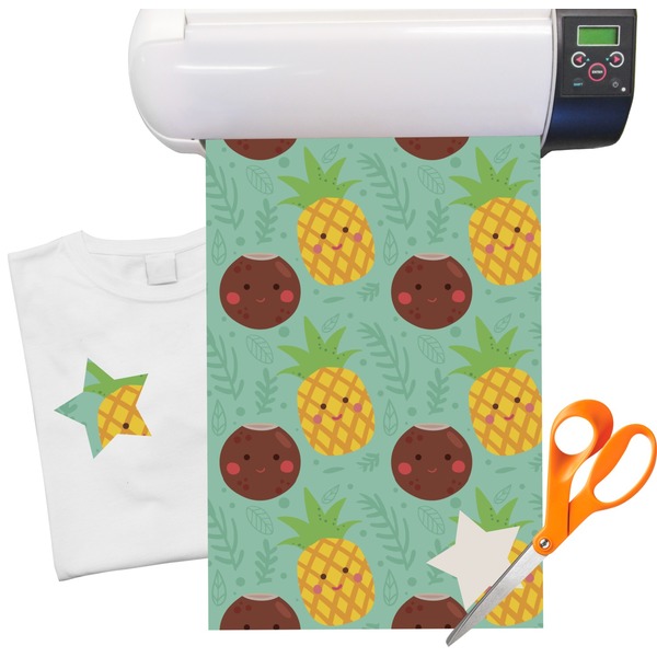 Custom Pineapples and Coconuts Heat Transfer Vinyl Sheet (12"x18")