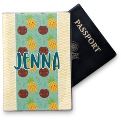Pineapples and Coconuts Vinyl Passport Holder (Personalized)