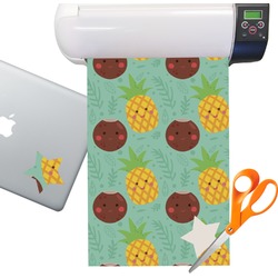Pineapples and Coconuts Sticker Vinyl Sheet (Permanent)