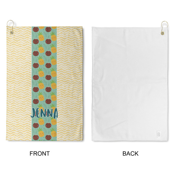 Pineapples and Coconuts Waffle Weave Golf Towel - Approval