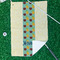 Pineapples and Coconuts Waffle Weave Golf Towel - In Context