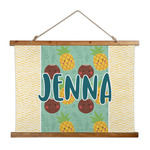 Pineapples and Coconuts Wall Hanging Tapestry - Wide (Personalized)