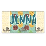 Pineapples and Coconuts Wall Mounted Coat Rack (Personalized)