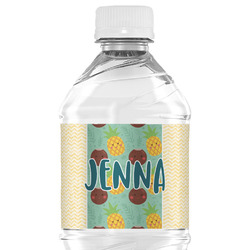 Pineapples and Coconuts Water Bottle Labels - Custom Sized (Personalized)