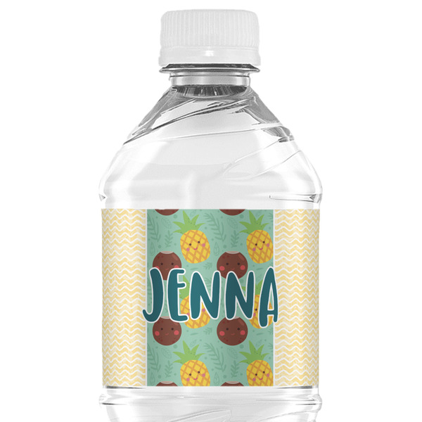 Custom Pineapples and Coconuts Water Bottle Labels - Custom Sized (Personalized)