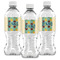Pineapples and Coconuts Water Bottle Labels - Front View