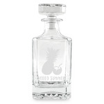 Pineapples and Coconuts Whiskey Decanter - 26 oz Square (Personalized)