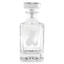 Pineapples and Coconuts Whiskey Decanter - 26 oz Square (Personalized)