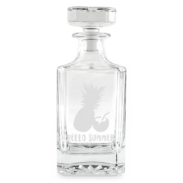 Custom Pineapples and Coconuts Whiskey Decanter - 26 oz Square (Personalized)