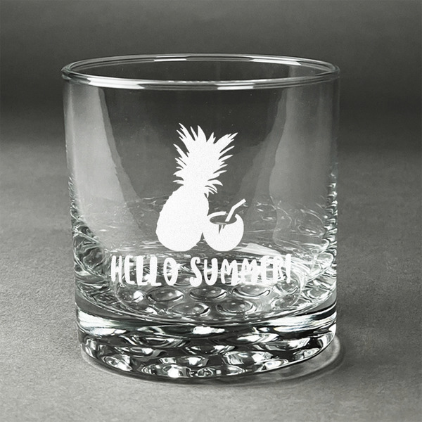 Custom Pineapples and Coconuts Whiskey Glass (Single) (Personalized)