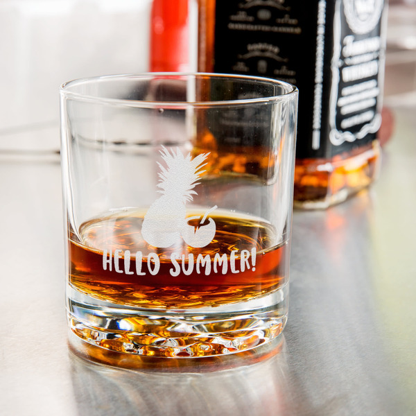 Pineapples and Coconuts Whiskey Glass - Jack Daniel's Bar - in use