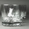 Pineapples and Coconuts Whiskey Glasses Set of 4 - Engraved Front