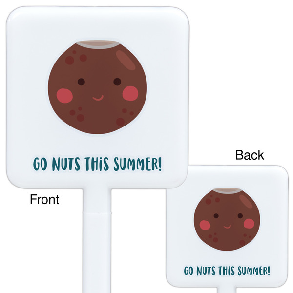 Pineapples and Coconuts White Plastic Stir Stick - Double Sided - Approval