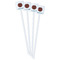 Pineapples and Coconuts White Plastic Stir Stick - Double Sided - Square - Front