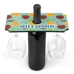 Pineapples and Coconuts Wine Bottle & Glass Holder (Personalized)