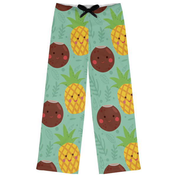 Custom Pineapples and Coconuts Womens Pajama Pants - XL