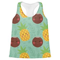 Pineapples and Coconuts Womens Racerback Tank Top (Personalized)