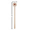 Pineapples and Coconuts Wooden 6" Stir Stick - Round - Dimensions