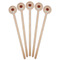 Pineapples and Coconuts Wooden 6" Stir Stick - Round - Fan View