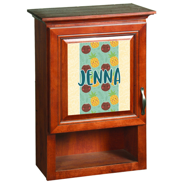 Pineapples and Coconuts Wooden Cabinet Decal (Medium)