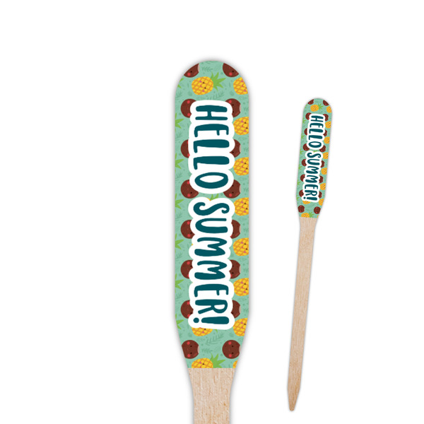 Custom Pineapples and Coconuts Paddle Wooden Food Picks (Personalized)