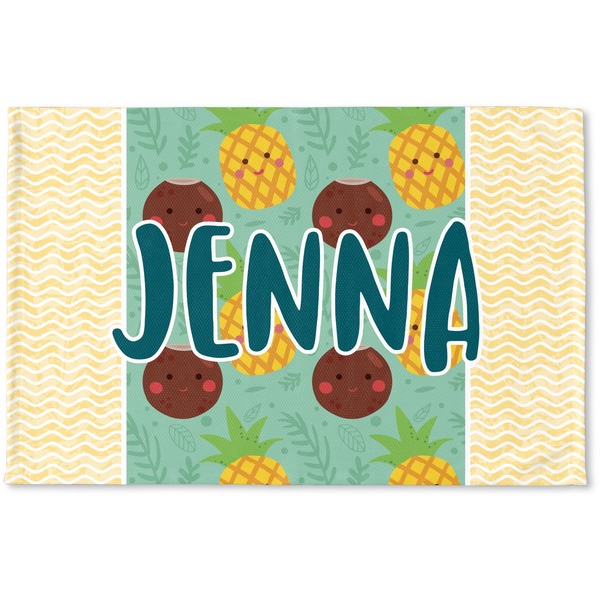 Custom Pineapples and Coconuts Woven Mat (Personalized)