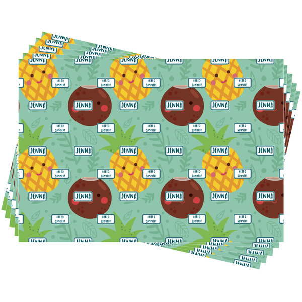 Pineapples and Coconuts Wrapping Paper - 5 Sheets Approval