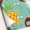 Pineapples and Coconuts Wrapping Paper - 5 Sheets