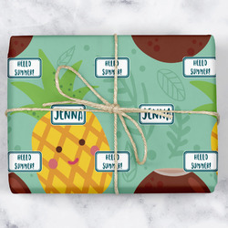 Pineapples and Coconuts Wrapping Paper (Personalized)