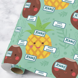 Pineapples and Coconuts Wrapping Paper Roll - Large (Personalized)