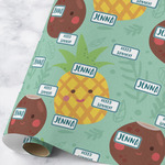Pineapples and Coconuts Wrapping Paper Roll - Large - Matte (Personalized)