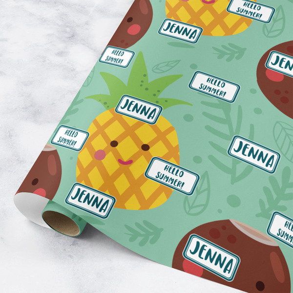 Custom Pineapples and Coconuts Wrapping Paper Roll - Small (Personalized)