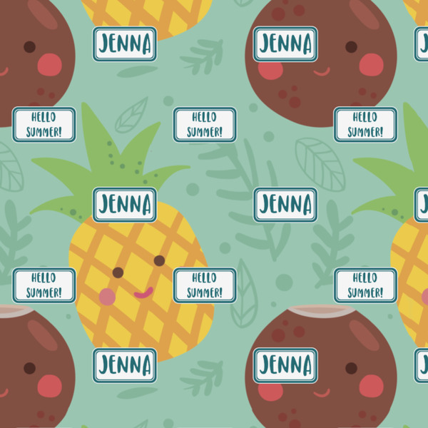 Pineapples and Coconuts Wrapping Paper Square