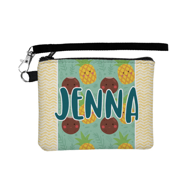 Custom Pineapples and Coconuts Wristlet ID Case w/ Name or Text