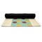 Pineapples and Coconuts Yoga Mat Rolled up Black Rubber Backing