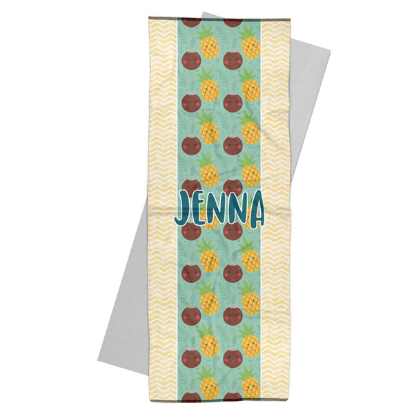 Custom Pineapples and Coconuts Yoga Mat Towel (Personalized)