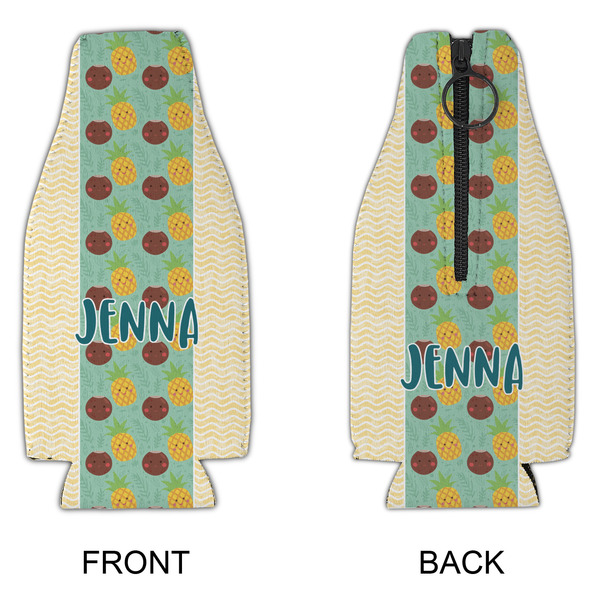 Pineapples and Coconuts Zipper Bottle Cooler - APPROVAL