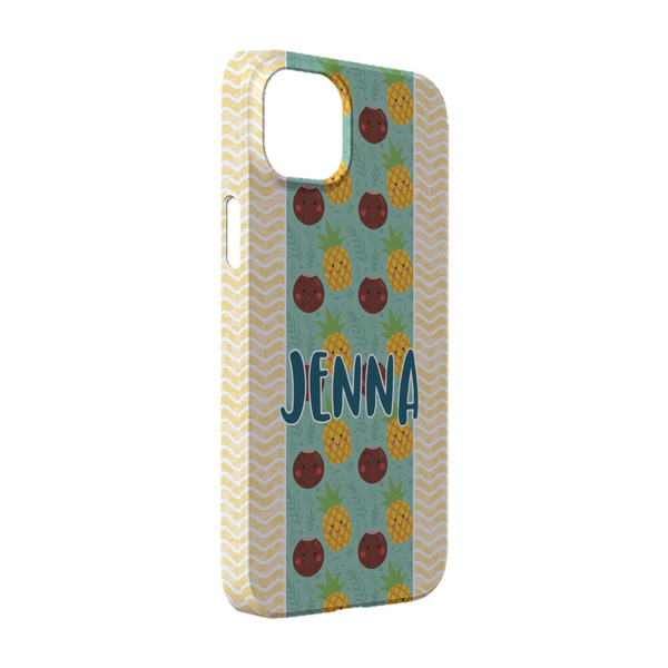 Custom Pineapples and Coconuts iPhone Case - Plastic - iPhone 14 (Personalized)