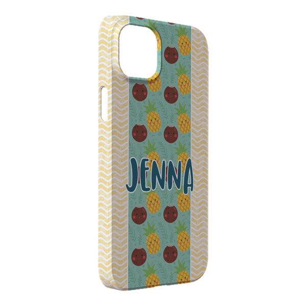 Custom Pineapples and Coconuts iPhone Case - Plastic - iPhone 14 Plus (Personalized)