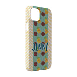 Pineapples and Coconuts iPhone Case - Plastic - iPhone 14 Pro (Personalized)