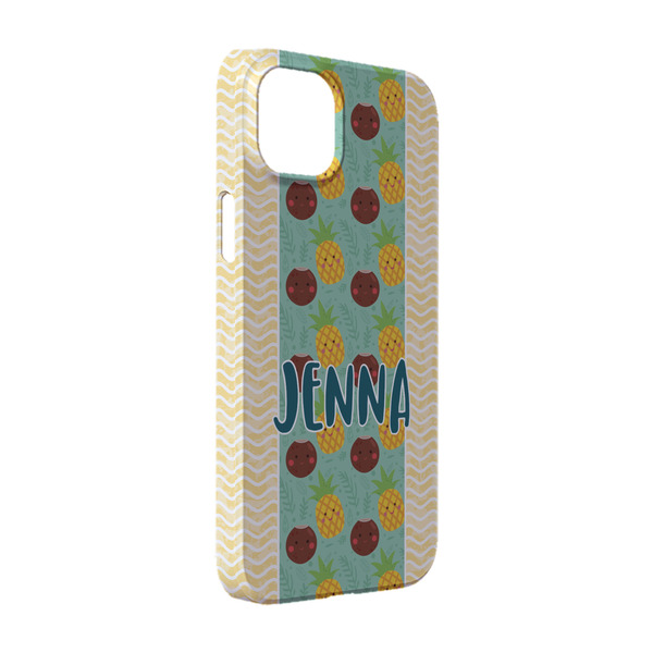 Custom Pineapples and Coconuts iPhone Case - Plastic - iPhone 14 Pro (Personalized)