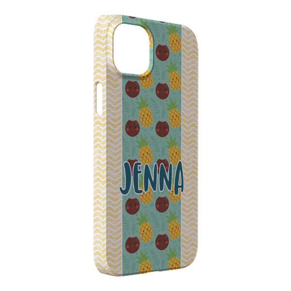 Custom Pineapples and Coconuts iPhone Case - Plastic - iPhone 14 Pro Max (Personalized)