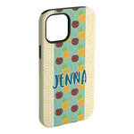 Pineapples and Coconuts iPhone Case - Rubber Lined - iPhone 15 Plus (Personalized)