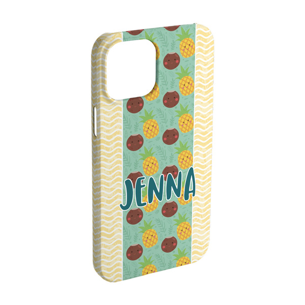 Custom Pineapples and Coconuts iPhone Case - Plastic - iPhone 15 Pro (Personalized)