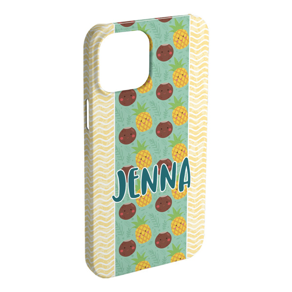 Custom Pineapples and Coconuts iPhone Case - Plastic (Personalized)